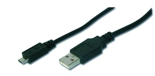 ASSMANN Electronic Digitus USB2.0 Cable Type  A-MicroB. M/M. 1.8m Factory Sealed (AK-300127-018-S)