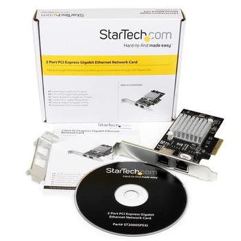 STARTECH 2 PORT PCIE (X4) GBE NETWORK CARD - INTEL CHIPSET CARD (ST2000SPEXI)