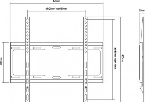 EQUIP 32"-55" Fixed Tv Wall Mount (650310)