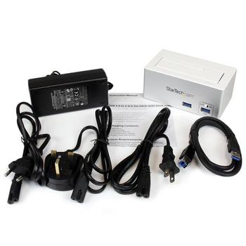 STARTECH USB 3.0 SATA HDD/SSD DOCK W/ FAST CHARGE HUB M UASP WHITE ACCS (SDOCKU33HW)