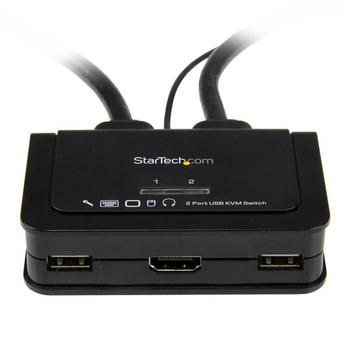 STARTECH 2 Port USB HDMI Cable KVM Switch with Audio and Remote Switch ? USB Powered (SV211HDUA)