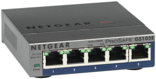 NETGEAR Prosafe Gigabit Plus Switch GS105E 5Port (GS105E-200PES)