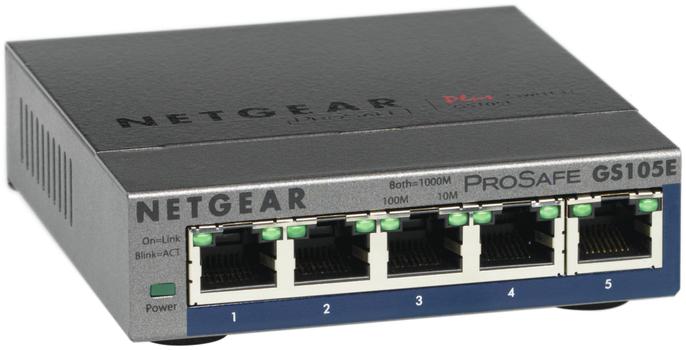 NETGEAR Prosafe Gigabit Plus Switch GS105E 5Port (GS105E-200PES)