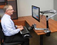 Ergotron LX HD Sit-Stand monteringssett - Patented Constant Force Technology - for LCD-skjerm - polert aluminium (45-384-026)