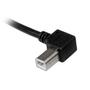 STARTECH 1M LEFT ANGLE USB PRINTER CABLE - USB2.0 ATOB CABLE CABL (USBAB1ML)