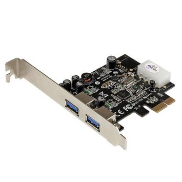 StarTech 2 Port PCI Express (PCIe) SuperSpeed USB 3.0 Card Adapter with UASP - LP4 Power - Dual Port USB 3 PCIe Controller (PEXUSB3S25) - USB-adapter - PCIe - USB 3.0 x 2 (PEXUSB3S25)