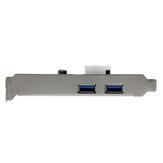 StarTech 2 Port PCI Express (PCIe) SuperSpeed USB 3.0 Card Adapter with UASP - LP4 Power - Dual Port USB 3 PCIe Controller (PEXUSB3S25) - USB-adapter - PCIe - USB 3.0 x 2 (PEXUSB3S25)
