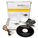 StarTech 2 Port PCI Express (PCIe) SuperSpeed USB 3.0 Card Adapter with UASP - LP4 Power - Dual Port USB 3 PCIe Controller (PEXUSB3S25) - USB-adapter - PCIe - USB 3.0 x 2 (PEXUSB3S25)