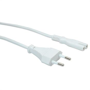 VALUE Euro Power Cable, 2-pin, white, 1.8m (19.99.2095)