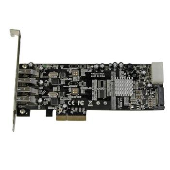 STARTECH 4PORT PCIE USB 3.0 CONTROLLER CARD W/DUAL BUS AND UASP CTLR (PEXUSB3S42V)