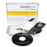 StarTech 4-Port USB 3.0 PCI Express Card Adapter - PCIe SuperSpeed USB 3.0 Expansion Card w/ 2 Dedicated 5Gbps Channels (PEXUSB3S42V) - USB-adapter - PCIe - USB 3.0 x 4 (PEXUSB3S42V)