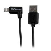 StarTech USB to Lightning Cable - Apple MFi Certified - Angled - 1 m - Black	 (USBLT1MBR)