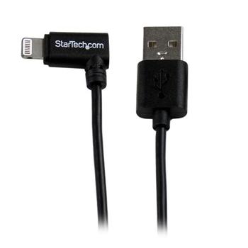 STARTECH USB to Lightning Cable - Apple MFi Certified - Angled - 1 m - Black (USBLT1MBR)