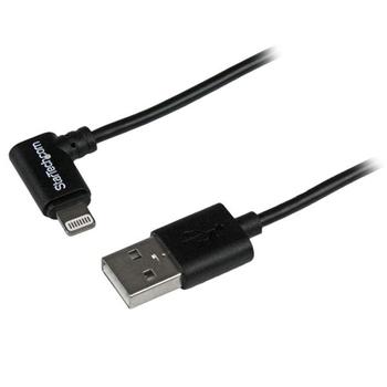 StarTech USB to Lightning Cable - Apple MFi Certified - Angled - 1 m - Black	 (USBLT1MBR)