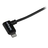 StarTech USB to Lightning Cable - Apple MFi Certified - Angled - 1 m - Black	 (USBLT1MBR)