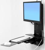 Ergotron StyleView Sit-Stand Vertical Lift, Patient Room monteringssett - for LCD-skjerm / tastatur / mus / strekkodeskanner - svart (61-080-085)