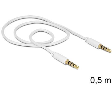 DELOCK Audiokabel 3,5mm Klinke -> 3,5mm Klinke St/St 0.50m w (83439)