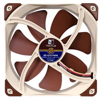 NOCTUA NF-A14 PWM - Kabinet køler - 140mm - Brun - 19 dBA (NF-A14 PWM)