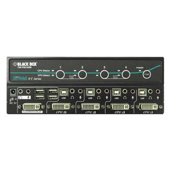 BLACK BOX 4-Port USB/ DVI/ Audio DT Series KVM Switc (KV9604A)
