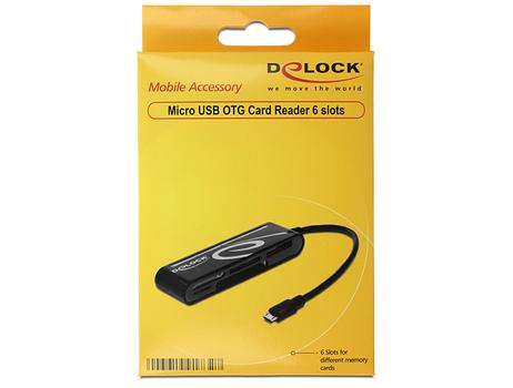 DELOCK Micro USB OTG Card Reader 5 Slot Kortlæser USB (91732)