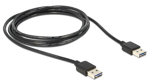 DELOCK USB Kabel A -> A St/St 3.00m sw Easy USB (83462)