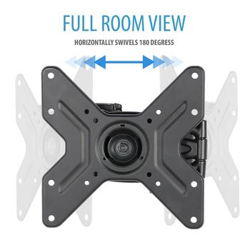 V7 WALL MOUNT 10-43IN LOW PROFILE SWIVEL MAX 25KG MAX VESA 200X200 WALL (WCL2DA55-2E)