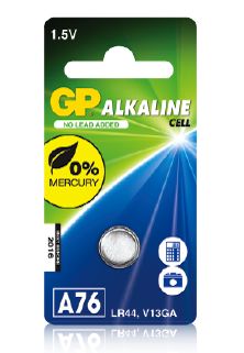 GP LR44 alkaline knappcelle,  1,5V (102002)