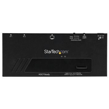 StarTech 2 Port HDMI Switch w/ Automatic and Priority Switching - 2 In 1 Out HDMI Selector with Automatic Priority Switching - 1080p (VS221HDQ) - video/ audio switch - 2 porter (VS221HDQ)