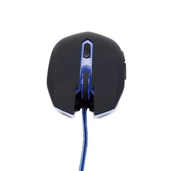 GEMBIRD gaming optical mouse 2400 DPI, 6-button, USB, black with blue backlight (MUSG-001-B)