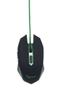 GEMBIRD gaming optical mouse 2400 DPI, 6-button, USB, black with green backlight (MUSG-001-G)