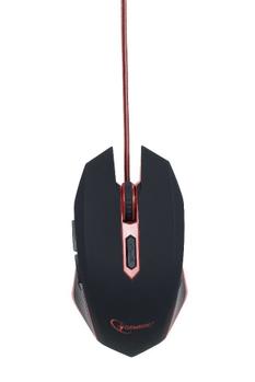 GEMBIRD gaming optical mouse 2400 DPI, 6-button, USB, black with red backlight (MUSG-001-R)