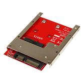 StarTech mSATA SSD to 2.5in SATA Adapter Converter - mSATA to SATA Adapter for 2.5in bay with Open Frame Bracket and 7mm Drive Height (SAT32MSAT257) - Diskkontroller - SATA 6Gb/s - SATA 6Gb/s (SAT32MSAT257)