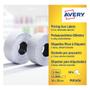 AVERY Labels on Roll  for 2 line pricing gun Remv. White (18D/2L) 26 x 12 mm (PLR1626)