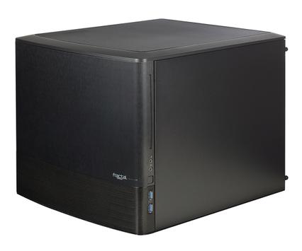 Fractal Design Node 804 - Desktop - mikro ATX - ingen strømforsyning - børstet aluminiumssvart - USB/lyd (FD-CA-NODE-804-BL-W)