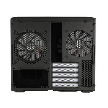 Fractal Design Node 804 - Desktop - mikro ATX - ingen strømforsyning - børstet aluminiumssvart - USB/lyd (FD-CA-NODE-804-BL-W)