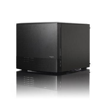 Fractal Design Node 804 - Desktop - mikro ATX - ingen strømforsyning - børstet aluminiumssvart - USB/lyd (FD-CA-NODE-804-BL-W)