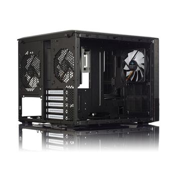 Fractal Design Node 804 - Desktop - mikro ATX - ingen strømforsyning - børstet aluminiumssvart - USB/lyd (FD-CA-NODE-804-BL-W)