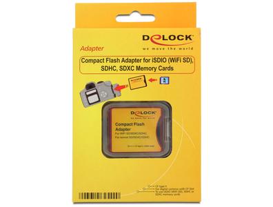 DELOCK Compact Flash Adapter til ISDIO(WiFi SD) SDHC,SDXC memorykort (62542)