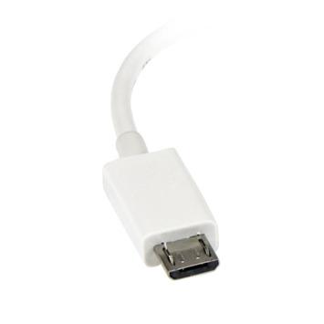 StarTech 5in White Micro USB to USB OTG Host Adapter M/F - USB-adapter - USB (hunn) til Micro-USB type B (hann) - USB 2.0 OTG - 12.7 cm - hvit (UUSBOTGW)