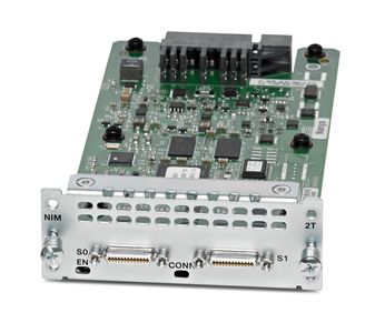 CISCO WAN Network Interface Module - Seriell adapter - RS-232/ 449/ 530/ V.35/ X.21 x 2 - rekonditionerad - för P/N: ISR4321-PM20,  ISR4331-PM20,  ISR4351-PM20,  ISR4431-PM20,  ISR4461-K9-CAP,  ISR4461-PM20 (NIM-2T-RF)