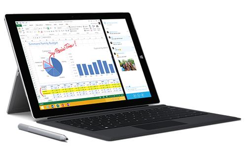 MICROSOFT Surface Pro Type Cover - Toetsenbord - backlit - QWERTY - VK/Iers - zwart - voor Surface Pro 3 (RF2-00041)