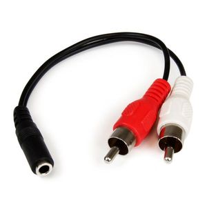 STARTECH 6in Stereo Audio Cable - 3.5mm Female to 2x RCA Male	 (MUFMRCA)