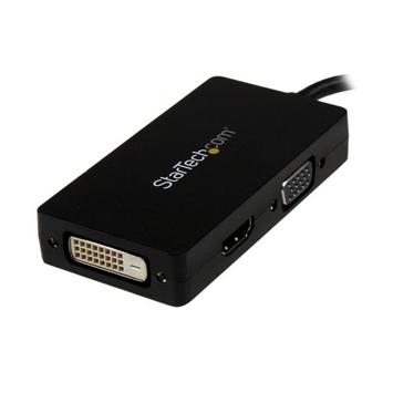 StarTech 3 in 1 DisplayPort Multi Video Adapter Converter - 1080p DP Laptop to HDMI VGA or DVI Monitor or Projector Display (DP2VGDVHD) - video adapter - DisplayPort / HDMI / DVI / VGA - 26.6 m (DP2VGDVHD)