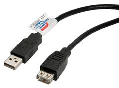 ROLINE USB2.0 Cable A-A. M/F. Black. 0.8m Factory Sealed