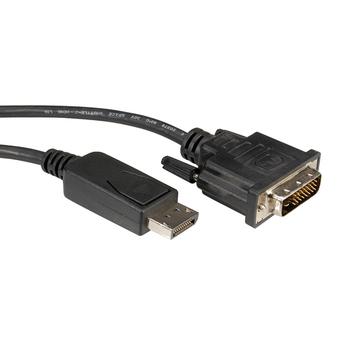 ROLINE DisplayPort til DVI-D kabel, DP han / DVI-D han - sort - 1,0 m. (11.04.5613)
