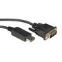 ROLINE DisplayPort til DVI-D kabel, DP han / DVI-D han - sort - 1,0 m. (11.04.5613)
