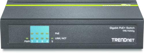 TRENDNET 5-port Gigabit PoE+ Switch (TPE-TG50G)