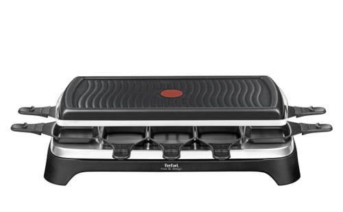 TEFAL Raclette Inox & Design 10 panner sort RE458812 Non-stick belegg, Thermo-Spot®,  slitesterk,  motstandsdyktig,  enkel å rengjøre (RE458812)