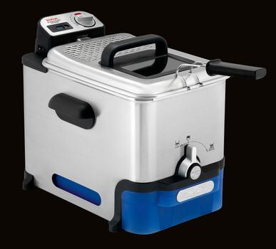 TEFAL Oleoclean FR804 Frityrkoker 3,5 l, 1,2 kg, Frityrsteking fra 150 °C til 190 °C, Deler som tåler oppvaskmaskin,  Lokk med vindu (FR804015)