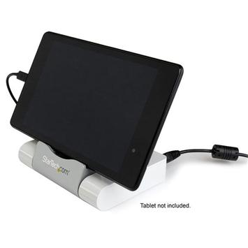 StarTech 3 Port USB 3.0 Hub plus Combo Fast Charge Port (2.1A) with Smartphone / Tablet Stand - hub - 3 porter (ST4300U3C1)